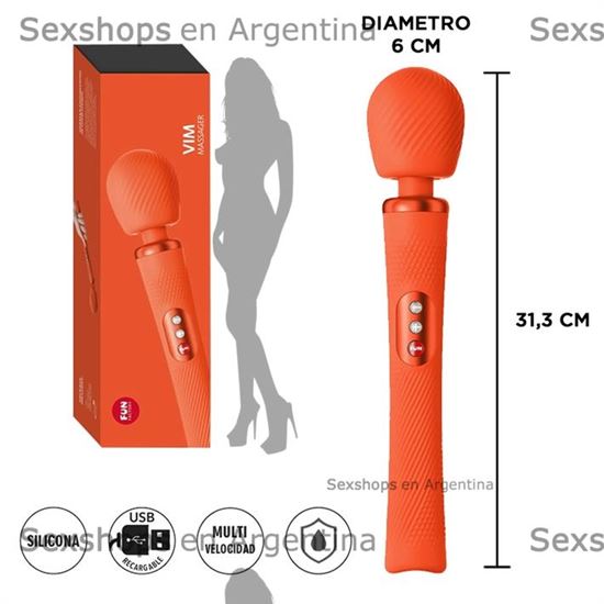 Vim Microfono con potente vibrador para estimulacion total con carga USB